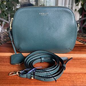 Radley London Dukes Place Green Crossbody Leather Bag NWOT
